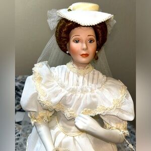 Flora Bride Classic Doll, Porcelain Bride Of The Century 1900s by Ellen Williams